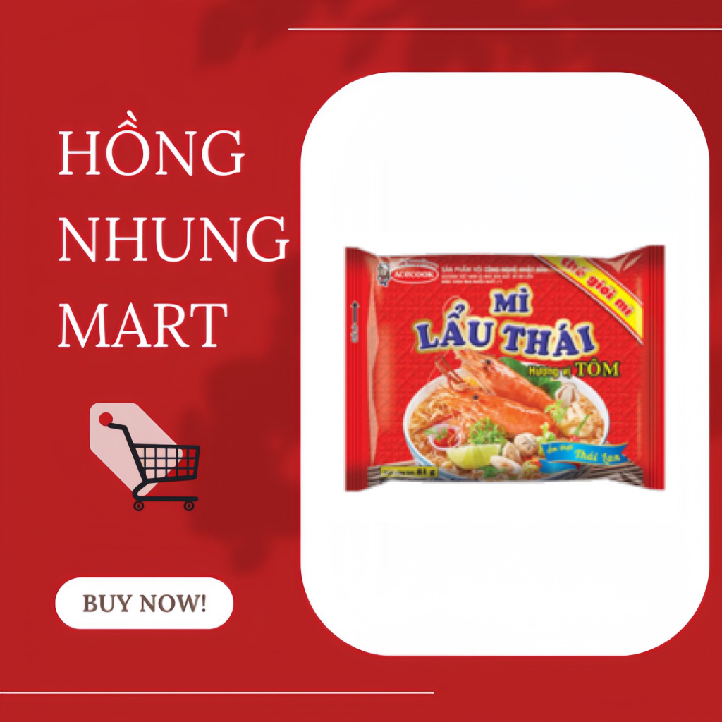 MÌ LẨU THÁI THẾ GIỚI MÌ TÔM ACECOOK 81G