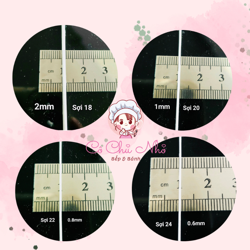 Bó sợi kẽm giấy làm hoa làm cây cành hoa đủ size