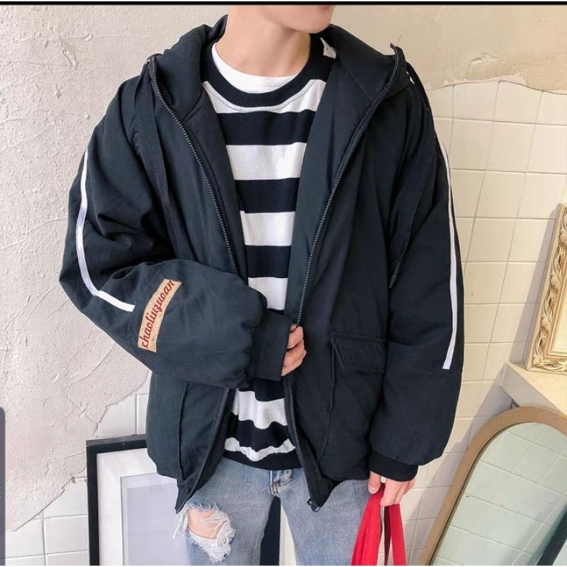 Lưu ý: ĐẶT HÀNG XONG->REP TIN NHẮN Sale áo phao nam có mũ cực ấm siêu nhẹ Ulzzang chất đẹp phong cách Nhật Bản