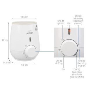 MÁY HÂM SỮA VÀ THỨC ĂN PHILIPS AVENT SCF355/07