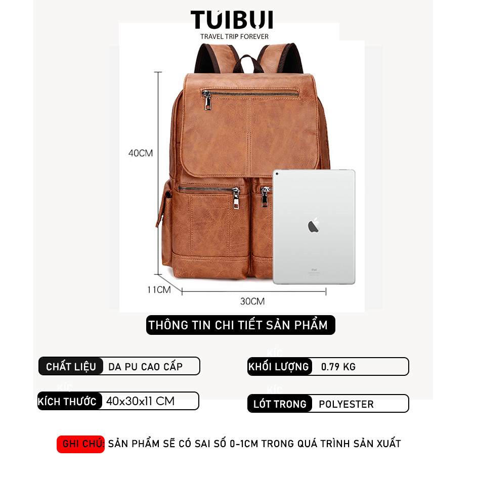 Balo da nam nữ unisex thời trang đi học ngăn để laptop 14 inch phong cách Hàn Quốc