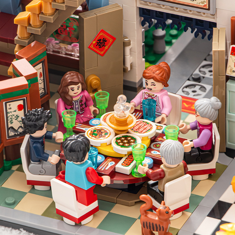 Bộ lắp ráp mô hình nhà tết Trung Hoa 3425 mảnh ghép 1034