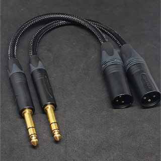 Dây cáp tín hiệu kết nối amps - canare xlr dual 3pin neutrik ra 6.35mm trs neutrik