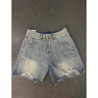 Quần short Jean wash không line