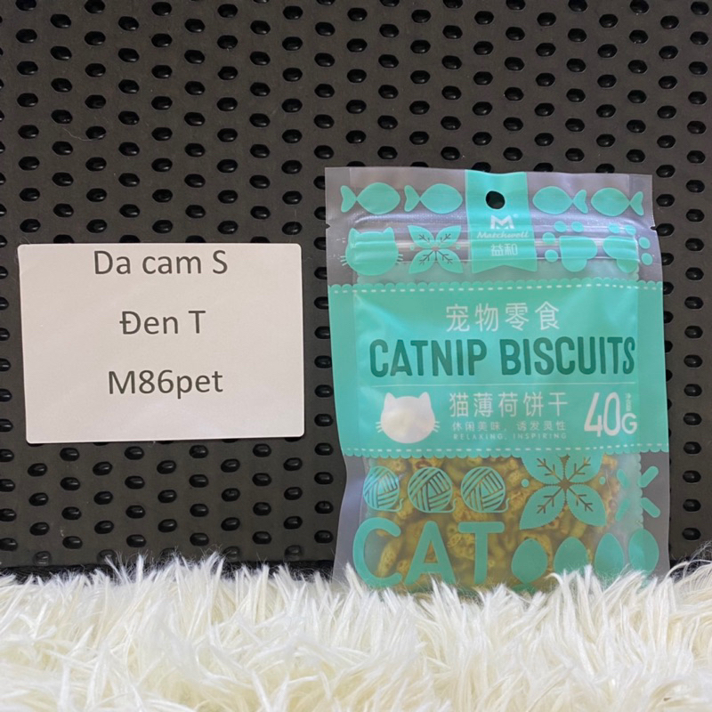 Bánh cỏ mèo biscuit tiêu búi lông gói 40gr cho mèo