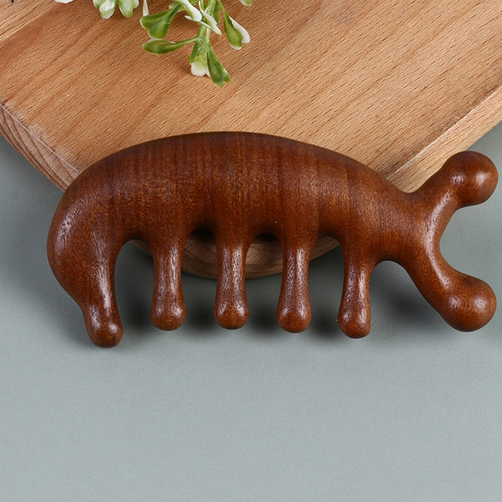 *FREESHIP*LƯỢC GỖ ĐÀN HƯƠNG  MASSAGE DA ĐẦU THÔNG KINH MẠCH CHỐNG TĨNH ĐIỆN