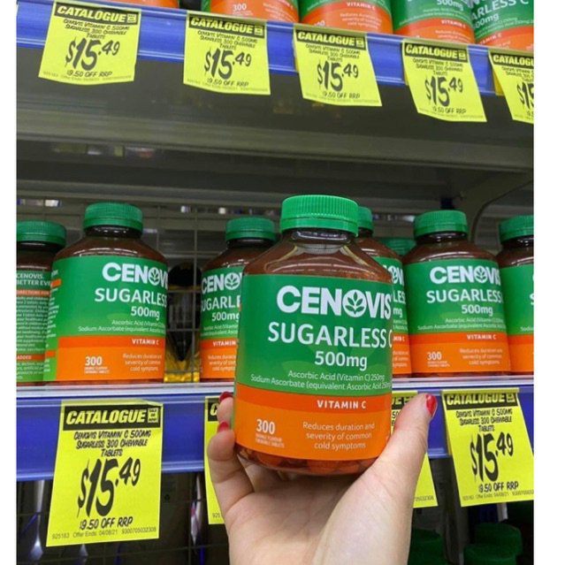 Cenovis Vitamin C 500mg Sugarless 300 viên