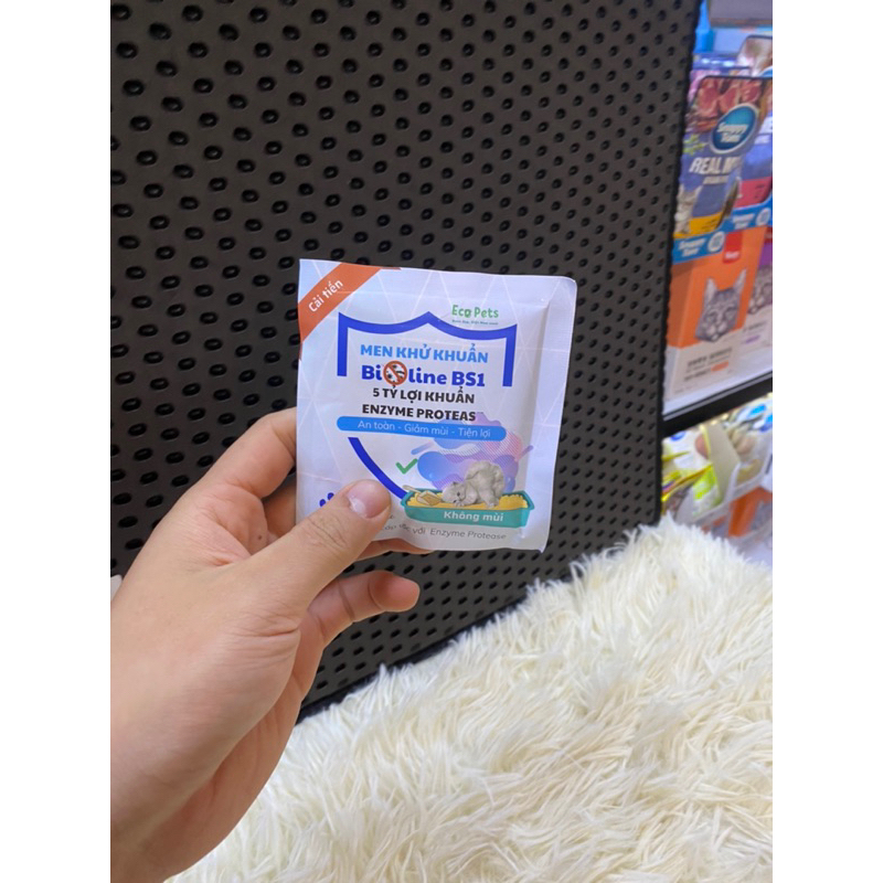 Men khử mùi hôi cát, vi khuẩn, nấm mốc Ecopets BS1 GÓI 30-50gr