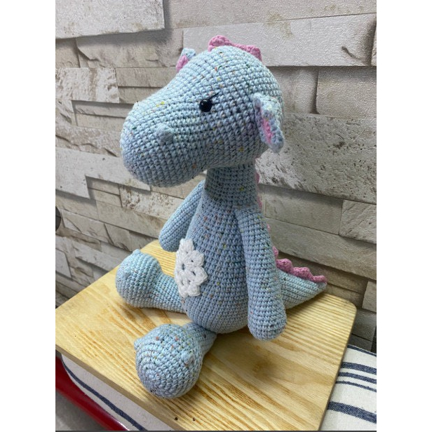 [Handmade] Hà mã baby blue - Gấu bông bằng len