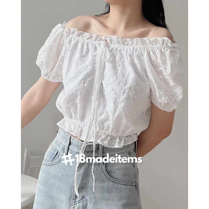 Áo kiểu xô hoa Lia 18made ✿ 𝐁𝐲 𝐄𝐢𝐠𝐡𝐭𝐞𝐞𝐧 𝐀𝐠𝐚𝐢𝐧