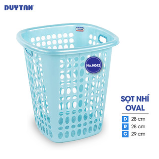 Sọt oval nhí nhựa DUY TÂN (28 x 28 x 29 cm) - 20427 - Giao màu ngẫu nhiên