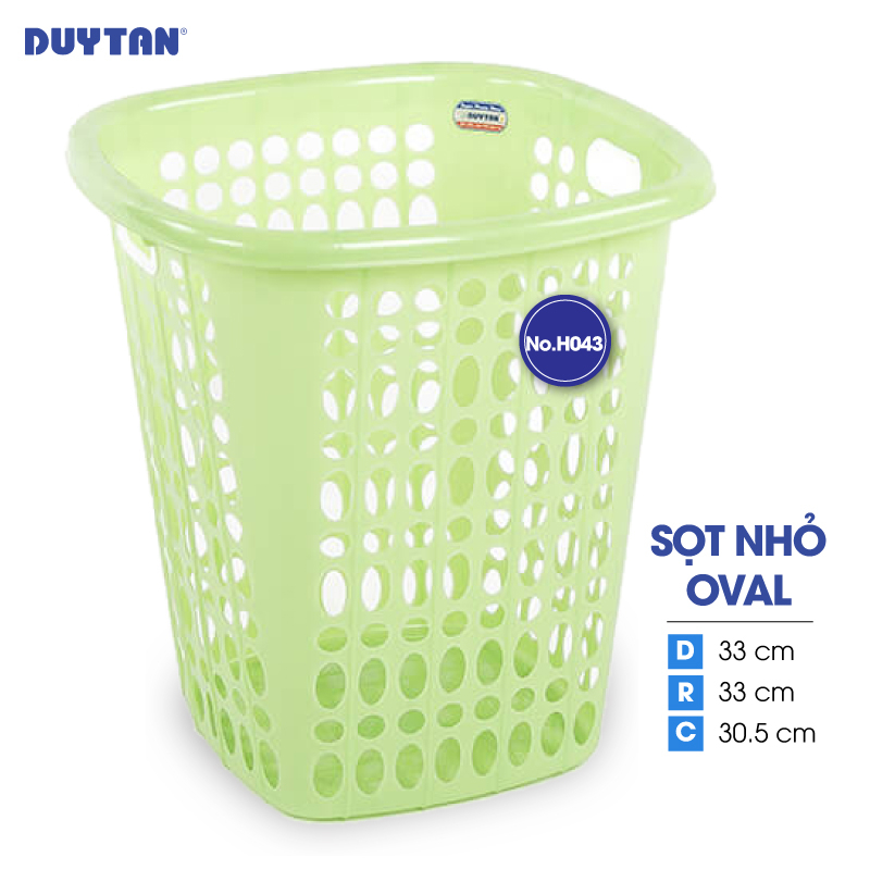 Sọt oval nhỏ nhựa DUY TÂN (33 x 33 x 30.5 cm) - 20434 - Giao màu ngẫu nhiên