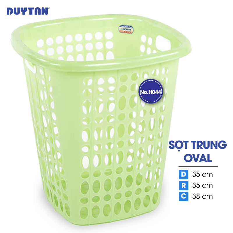 Sọt oval trung nhựa DUY TÂN (35 x 35 x 38 cm) - 20441 - Giao màu ngẫu nhiên