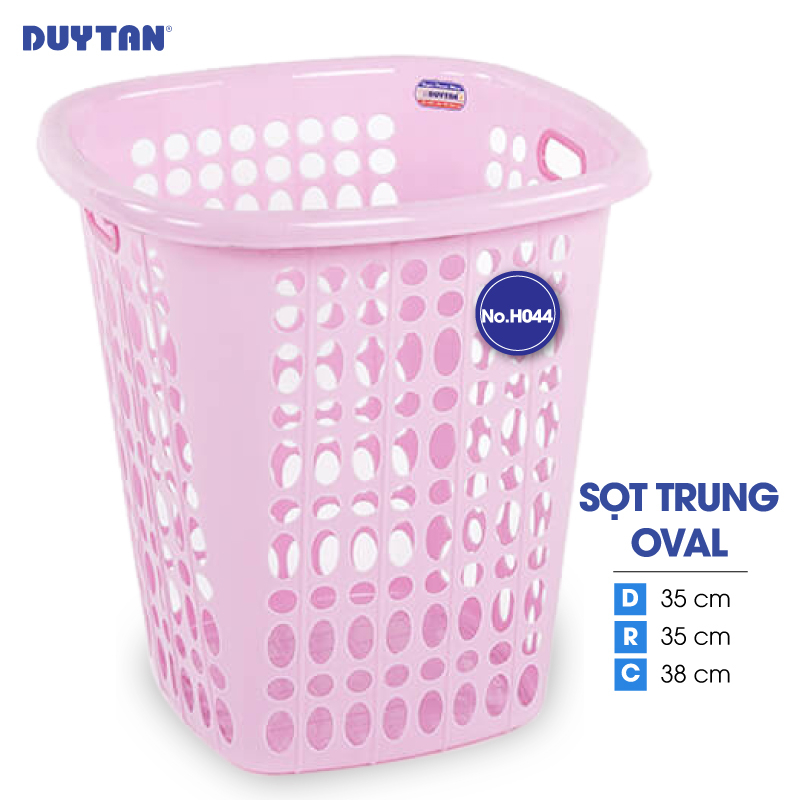 Sọt oval trung nhựa DUY TÂN (35 x 35 x 38 cm) - 20441 - Giao màu ngẫu nhiên