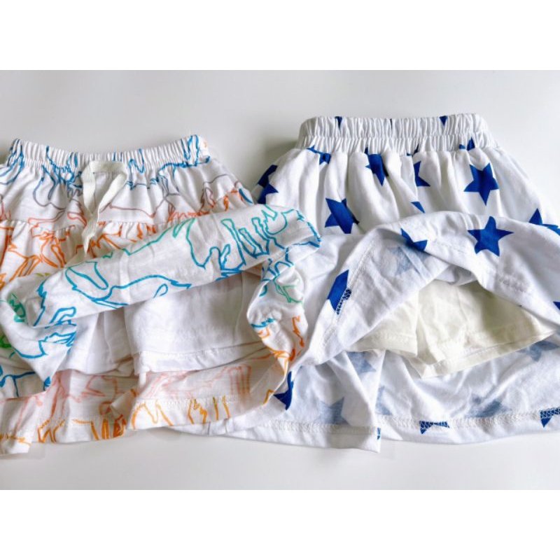 Chân váy kèm chip đùi cotton VNXK mềm mát bé gái 1-8y