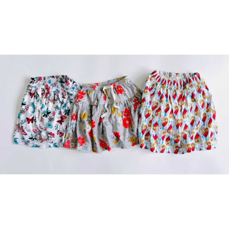Chân váy kèm chip đùi cotton VNXK mềm mát bé gái 1-8y