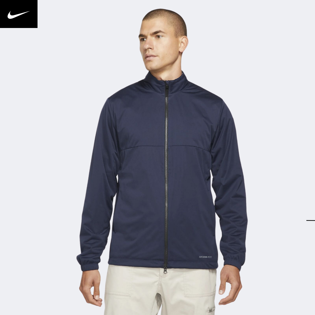 NIKE CHÍNH HÃNG - Áo khoác thể thao nam Nike Storm-FIT Victory Full-zip Men's Golf Jacket Authentic - Navy