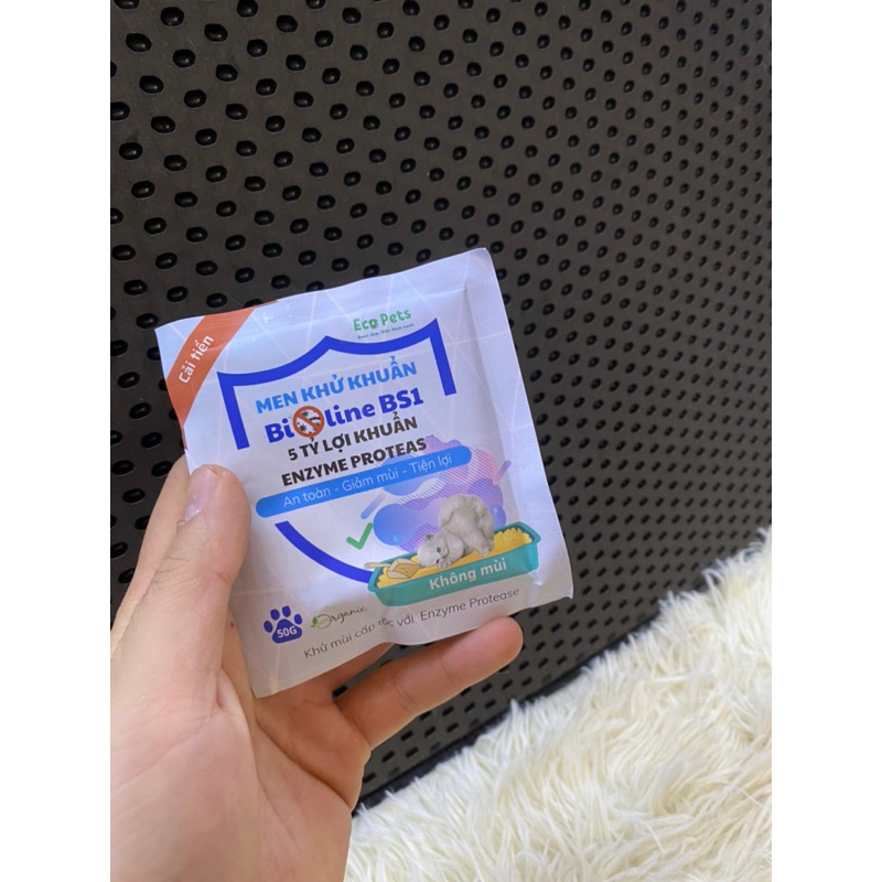 Men khử mùi hôi cát, vi khuẩn, nấm mốc Ecopets BS1 GÓI 30-50gr