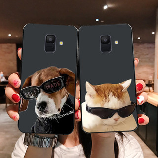 Ốp lưng samsung a8 2018 / a8 plus / a8+ dẻo mềm in chú mèo, chó cute lầy đẹp giá rẻ
