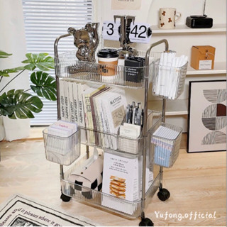  Kệ Để Đồ Trong Suốt 2 3 4 Tầng Đa Năng Dùng Làm Kệ Sách Kệ Mỹ Phẩm Kệ Bếp Có Bánh Xe 