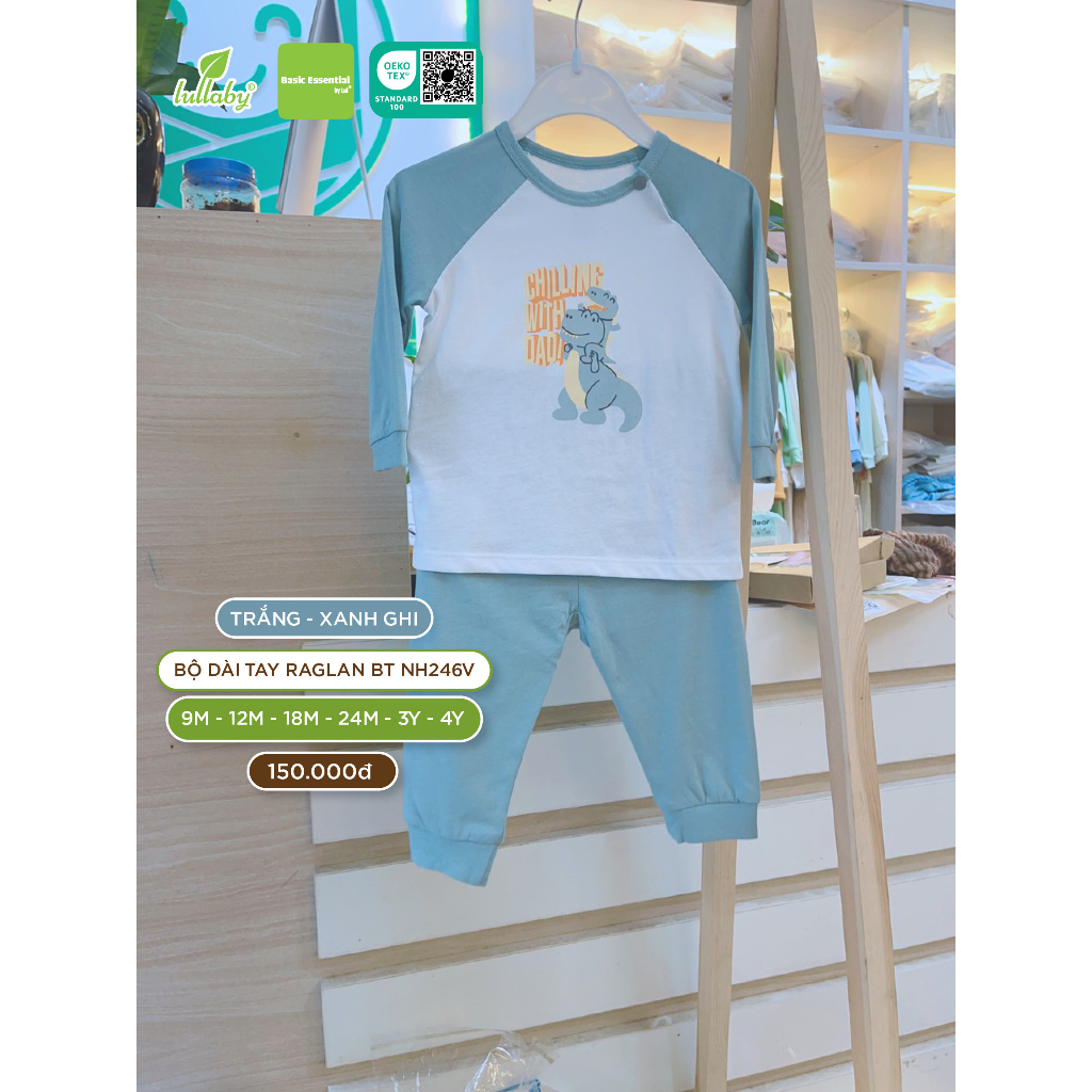 Bộ quần áo raglan dài tay cho bé lullaby