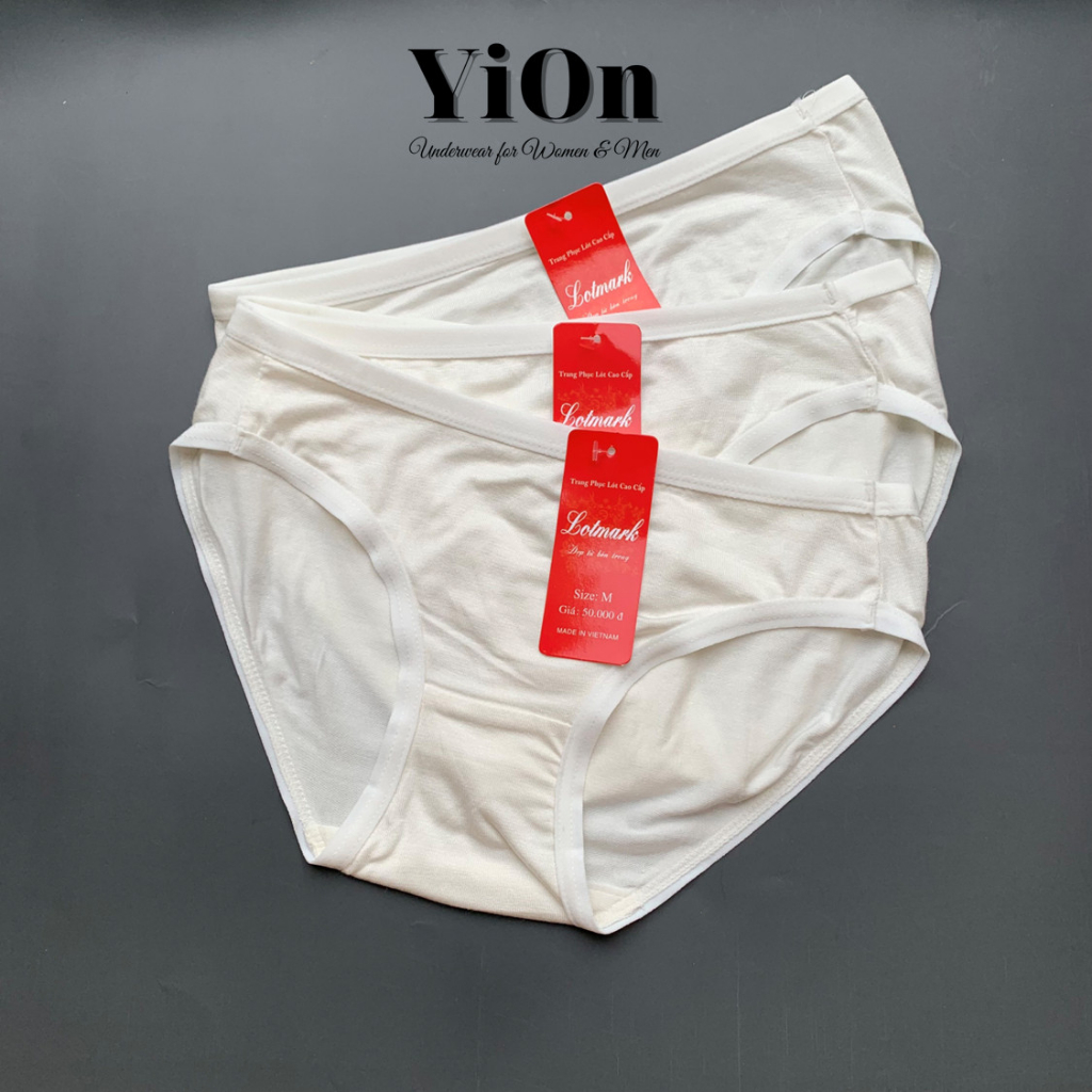 Combo Quần Lót Nữ Học Sinh Cotton Màu Trắng Mềm Co Dãn Thoải Mái  QC05 YiOn Underwear
