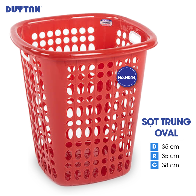 Sọt oval trung nhựa DUY TÂN (35 x 35 x 38 cm) - 20441 - Giao màu ngẫu nhiên