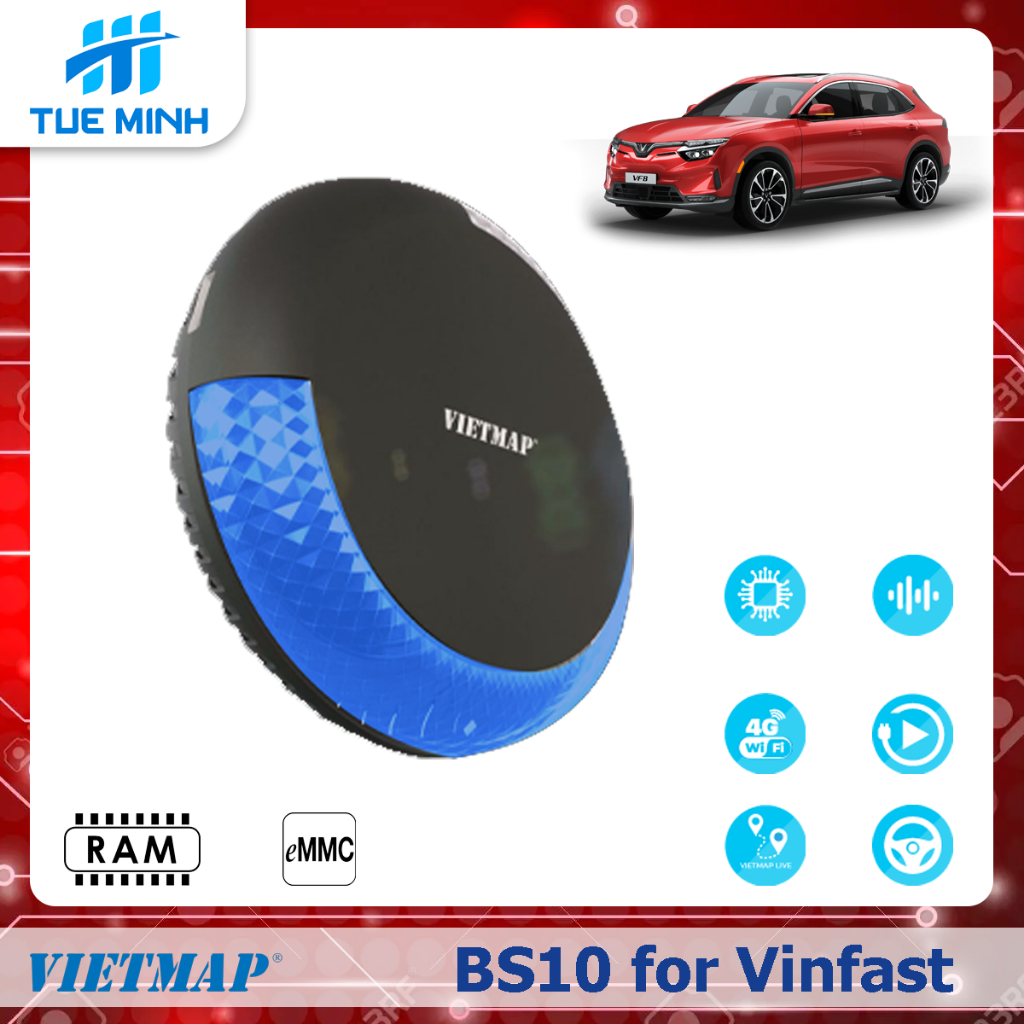 Android Box ô tô Vietmap BS10 - sử dụng cho xe điện Vinfast VF9 VF8 E34