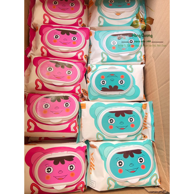 Khăn ướt cho bé Villa siêu dày, bản to