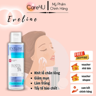 Nước hoa hồng Eveline Glycol Therapy 5% se khít chân lông 110ML