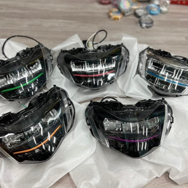 Pha đèn 2 tầng Fuled/Wave125i led , Choá led 2 tầng Fuled có line màu