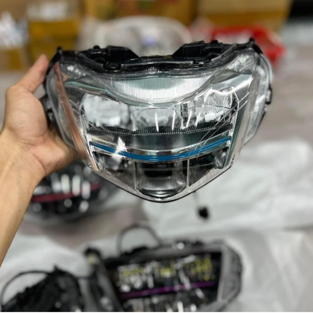 Pha đèn 2 tầng Fuled/Wave125i led , Choá led 2 tầng Fuled có line màu