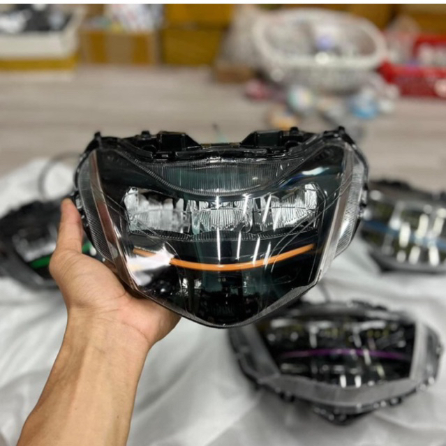 Pha đèn 2 tầng Fuled/Wave125i led , Choá led 2 tầng Fuled có line màu