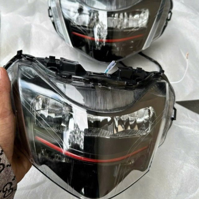 Pha đèn 2 tầng Fuled/Wave125i led , Choá led 2 tầng Fuled có line màu