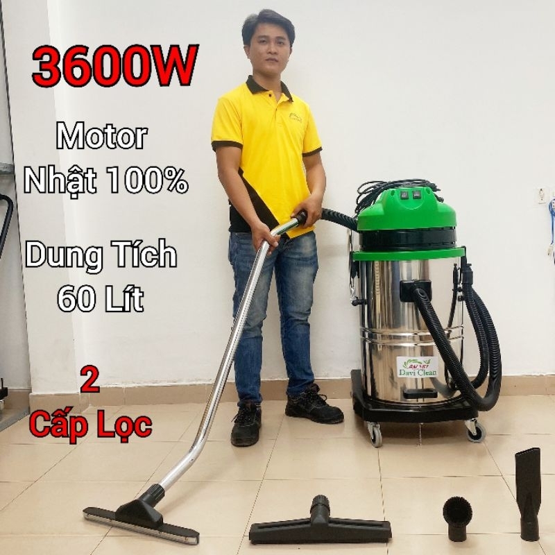 Máy Hút Bụi Nước Công Nghiệp và Nhà Xưởng 60 Lít  Model: DV2-60JP - 1000m2 -3000m2