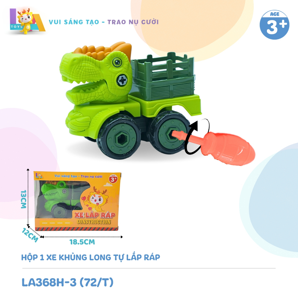 Hộp xe lắp ráp / Xe khủng long / Xe Cứu hộ / Xe công trình /Xe con thú /Xe lu, xe ủi / Đồ chơi trẻ em /Đồ chơi sáng tao