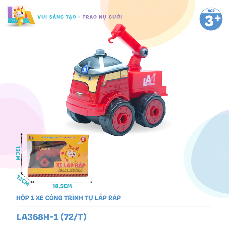 Hộp xe lắp ráp / Xe khủng long / Xe Cứu hộ / Xe công trình /Xe con thú /Xe lu, xe ủi / Đồ chơi trẻ em /Đồ chơi sáng tao