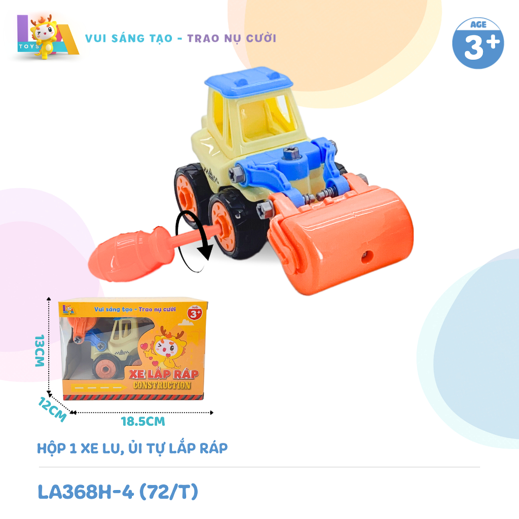 Hộp xe lắp ráp / Xe khủng long / Xe Cứu hộ / Xe công trình /Xe con thú /Xe lu, xe ủi / Đồ chơi trẻ em /Đồ chơi sáng tao