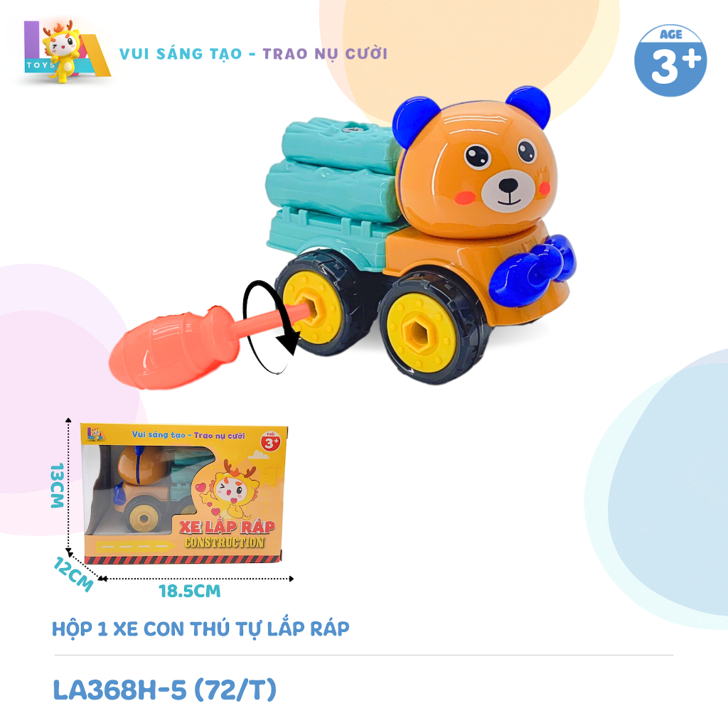 Hộp xe lắp ráp / Xe khủng long / Xe Cứu hộ / Xe công trình /Xe con thú /Xe lu, xe ủi / Đồ chơi trẻ em /Đồ chơi sáng tao