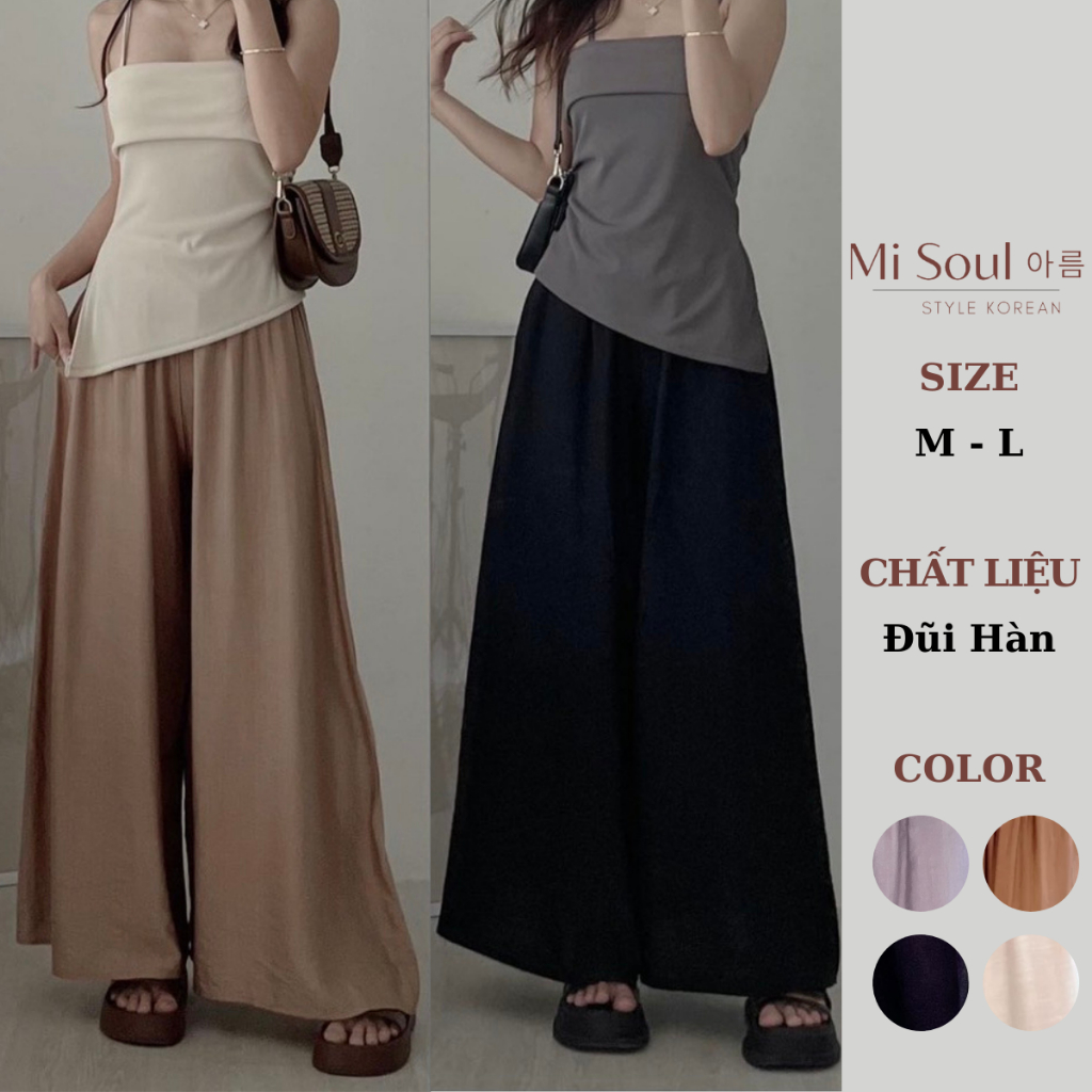 Quần Đũi Xuông Ống Rộng BigSize MiSoul, Quần Xuông Cạp Chun BigSize 206