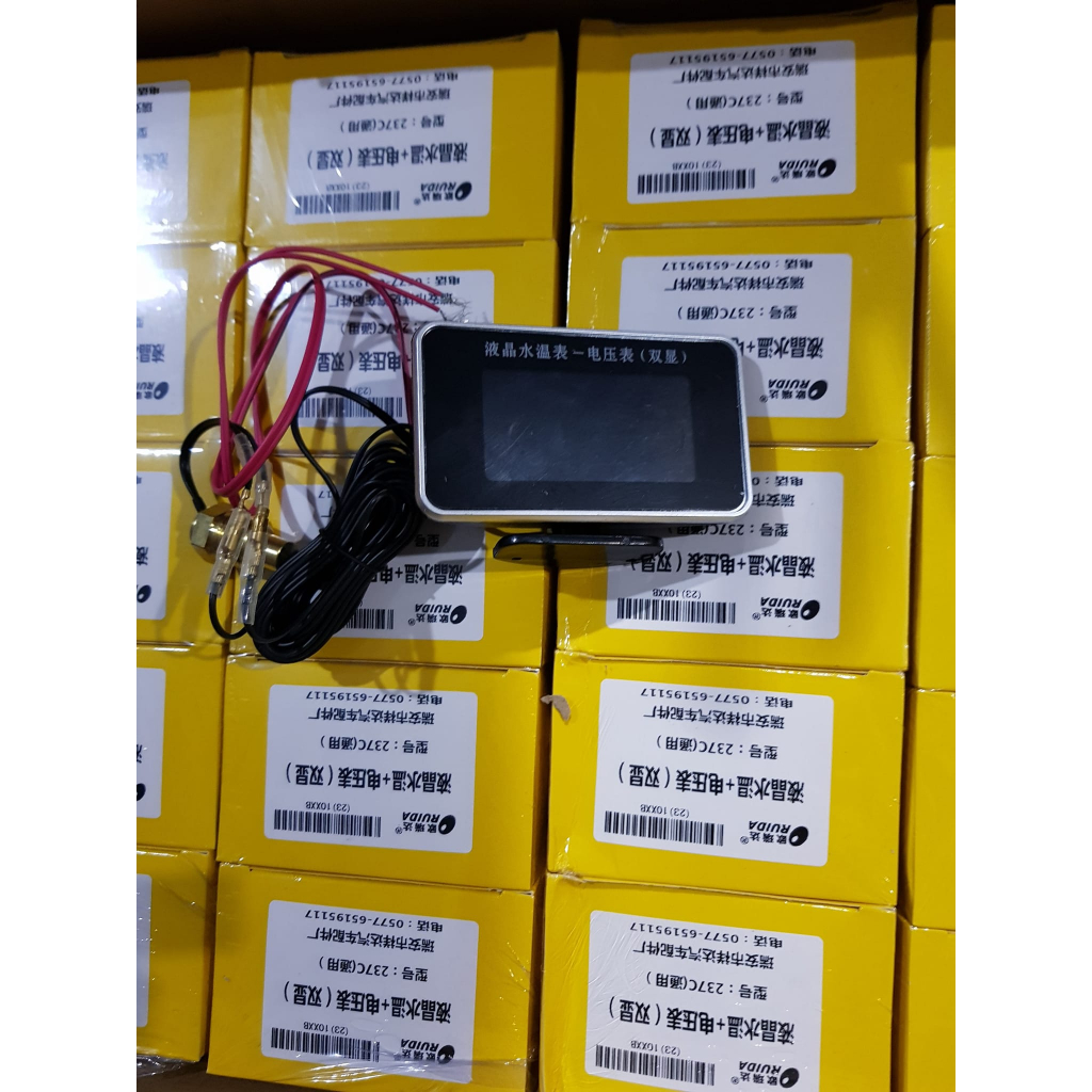 Đồng Hồ Đo điện áp Và Nhiệt Độ nước 9v-30v Dành Cho Xe Hơi, Xe Tải ren 17