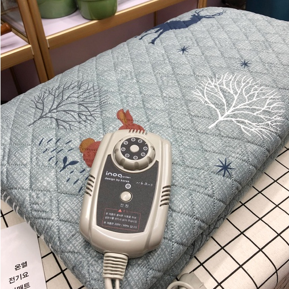 Chăn điện nhập khẩu Hàn Quốc 150cm x 180cm chất liệu Cotton cao cấp, Đệm điện sưởi ấm Giúp Lưu Thông Khí Huyết