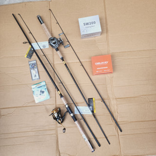 Combo bộ cần câu lure Daiwa dành cho máy ngang và đứng tặng kèm phụ kiện (chính hãng cao cấp)