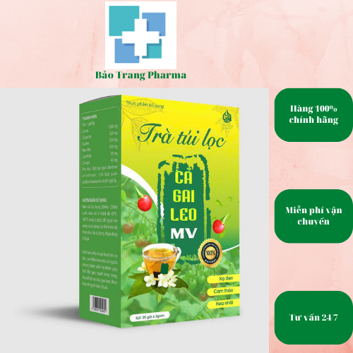Trà CÀ GAI LEO MV - thanh nhiệt, mát gan, giải độc gan hiệu quả - hộp 25 túi lọc
