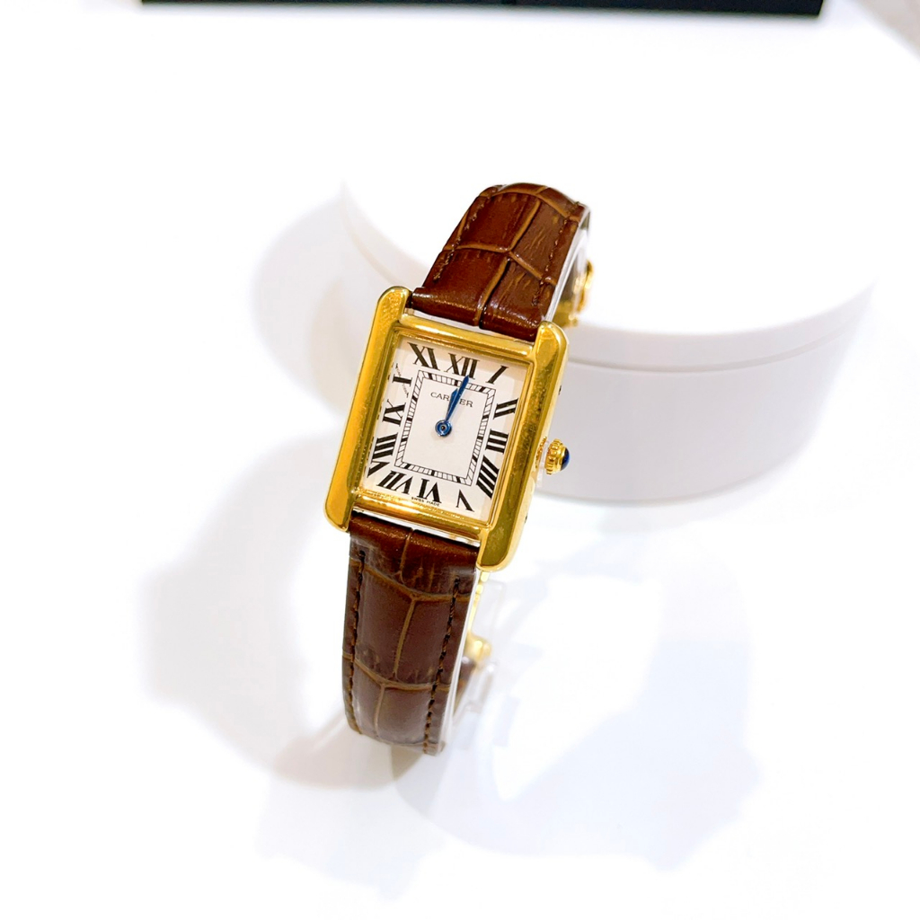 Đồng hồ Nam và Nữ CT - Size 22.26mm Dây Da Cao Cấp, Kính Cường Lực, Hai Kim Phút,Giờ Bảo Hành 3 Tháng