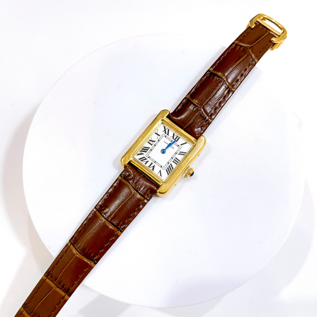 Đồng hồ Nam và Nữ CT - Size 22.26mm Dây Da Cao Cấp, Kính Cường Lực, Hai Kim Phút,Giờ Bảo Hành 3 Tháng