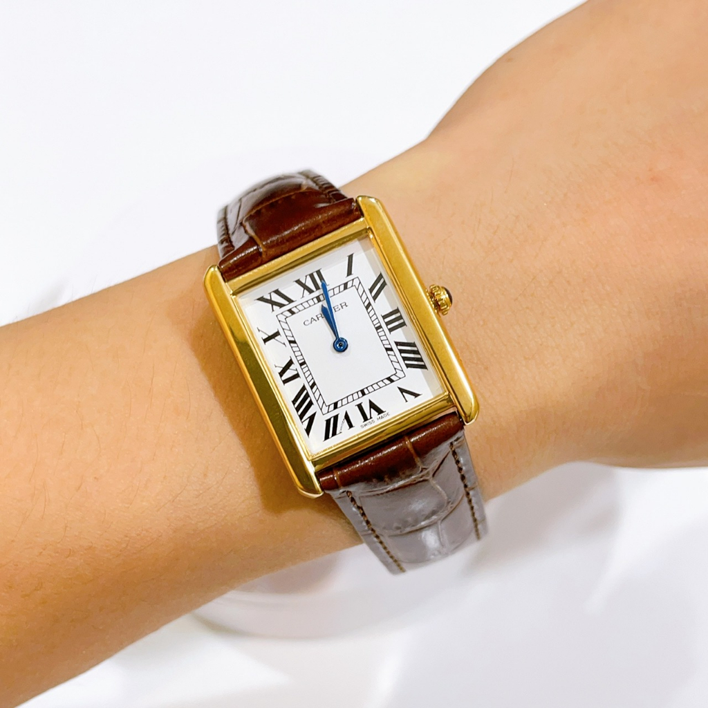 Đồng hồ Nam và Nữ CT - Size 22.26mm Dây Da Cao Cấp, Kính Cường Lực, Hai Kim Phút,Giờ Bảo Hành 3 Tháng