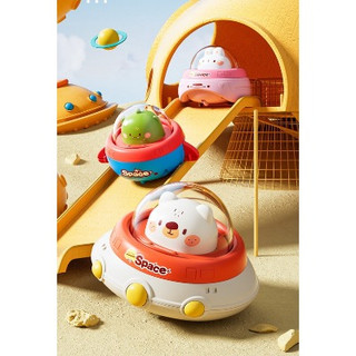 Xe ô tô chạy đà mẫu đĩa bay đáng yêu, đồ chơi xe nhấn chạy đà bé mê tít mẫu động vật YIMI- Đồ chơi đầy nhà