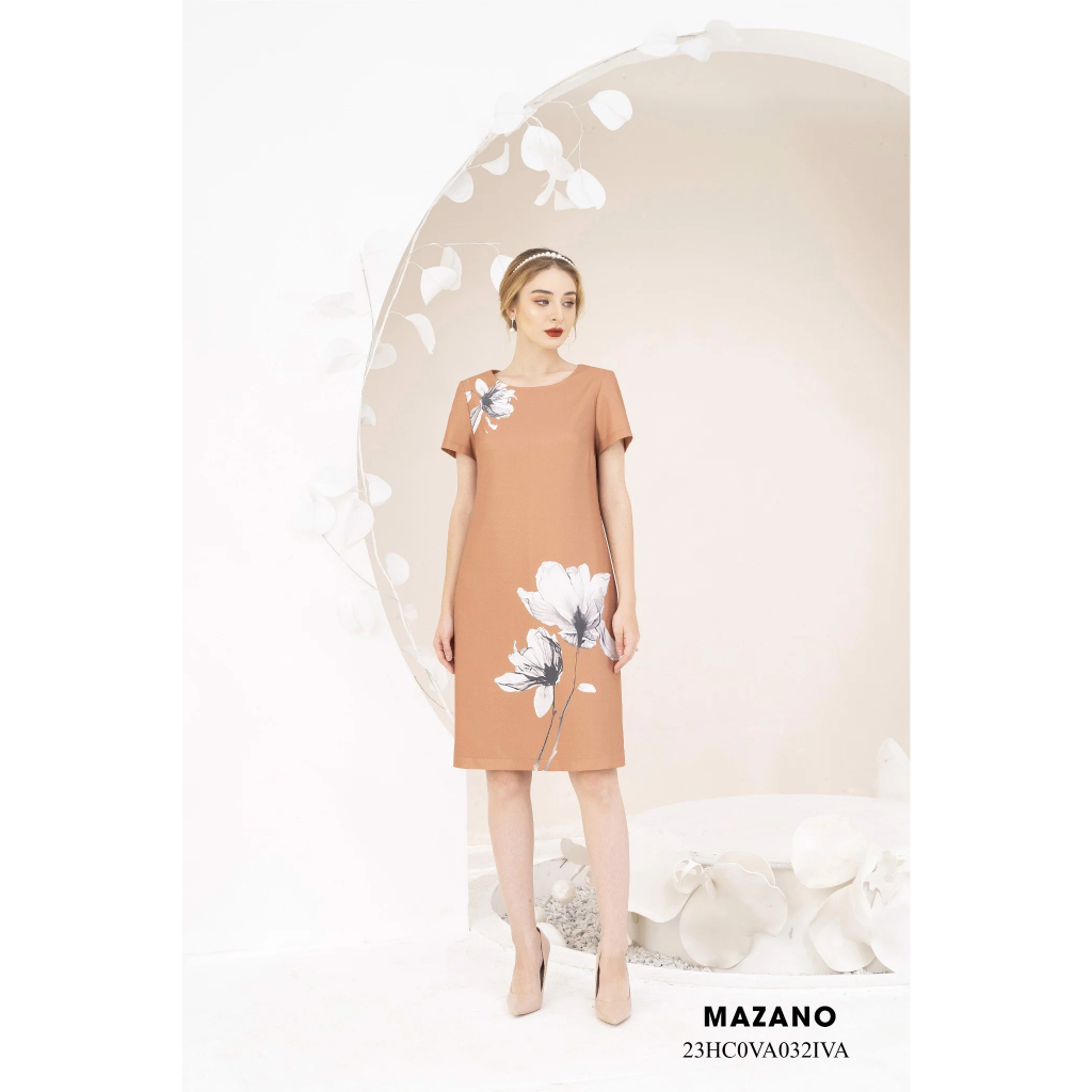 ĐẦM SUÔNG IN HOA NGỌC LAN CÁCH ĐIỆU 23HC0VA032IVA