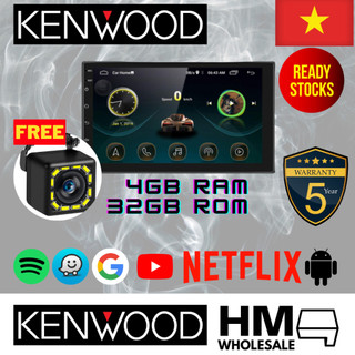 [2023 MỚI] Máy nghe nhạc Android KENWOOD 7"9"10 inch(RAM 4GB + ROM 32GB) Máy nghe nhạc MP5 đa phương tiện lõi tứ